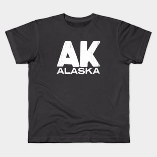 AK Alaska State Vintage Typography Kids T-Shirt